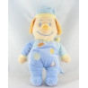 Doudou plat lutin blanc bleu POP ART 