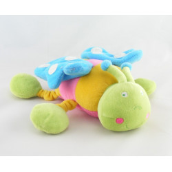 Doudou papillon vert rose orange KIABI 