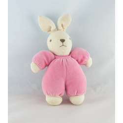 Doudou lapin blanc rose NOUNOURS