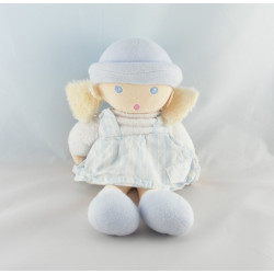 Doudou poupée lutin garçon rayé bleu TARTINE ET CHOCOLAT
