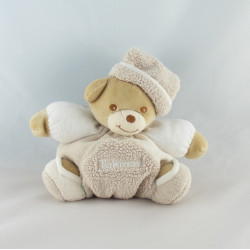 Doudou ours boule ecru beige blanc TAKINOU 