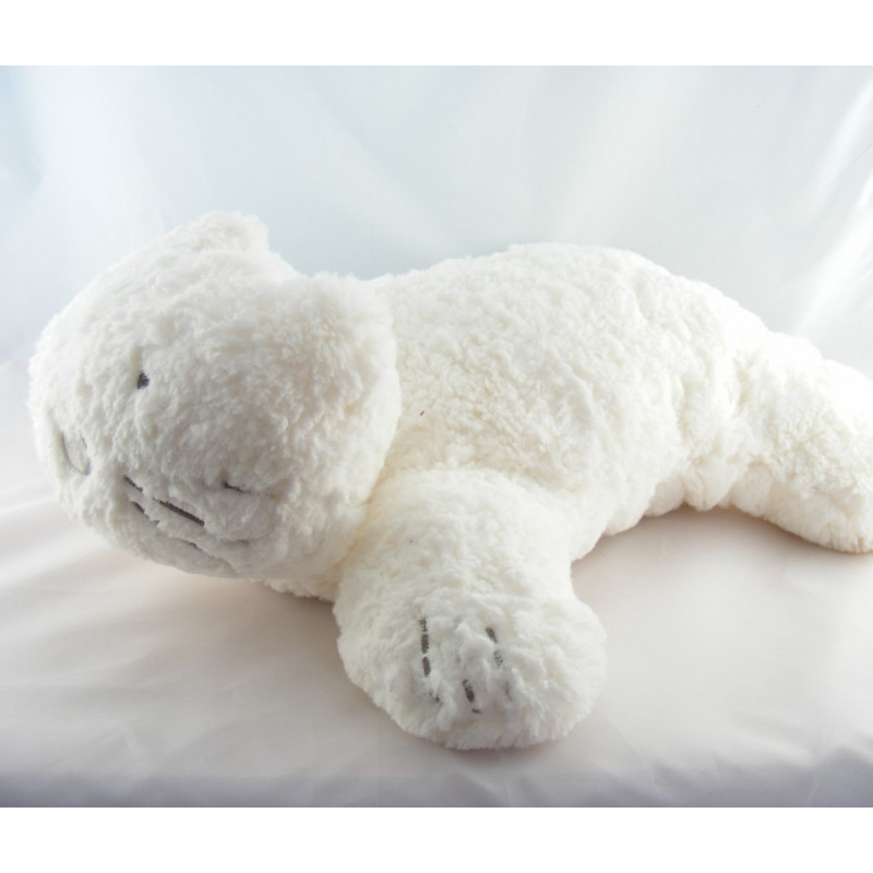 Doudou chat rose pull rayé rose OBAIBI