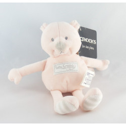Doudou ours rose ange ailes rayées BABY CREEKS