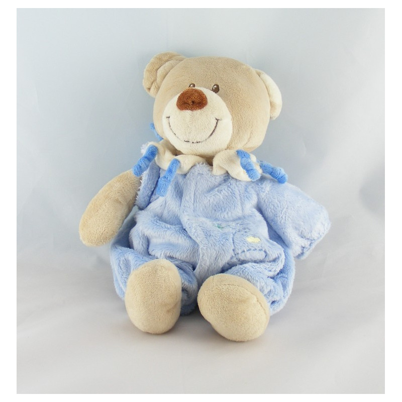 Doudou ours habit combinaison bleu avion TEX 