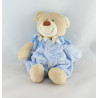 Doudou ours habit combinaison bleu avion TEX 