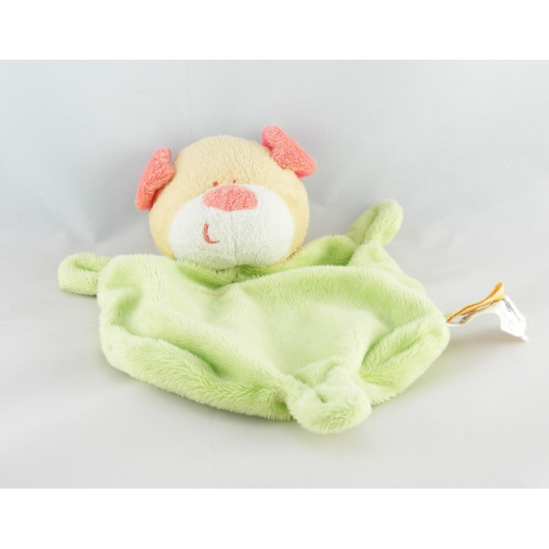Doudou plat ours bleu vert copain calin KIMBALOO