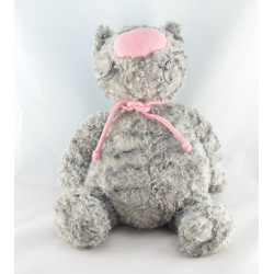 Doudou chat blanc marron beige ANNA CLUB PLUSH