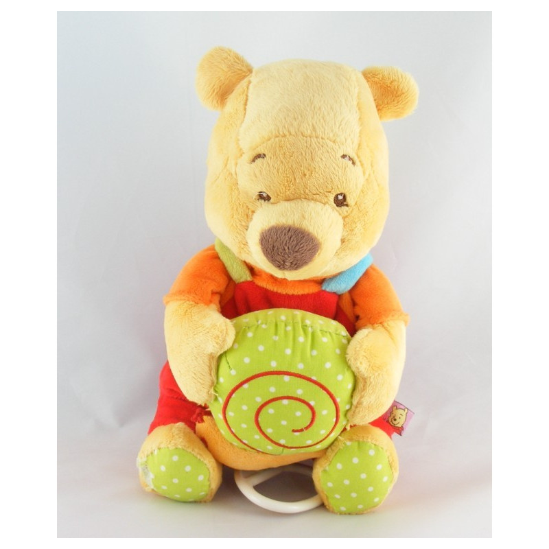 Doudou winnie l'ourson rouge vert oiseau DISNEY BABY
