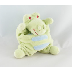 Doudou semi plat Crocodile Vert orange et bleu JollyBaby