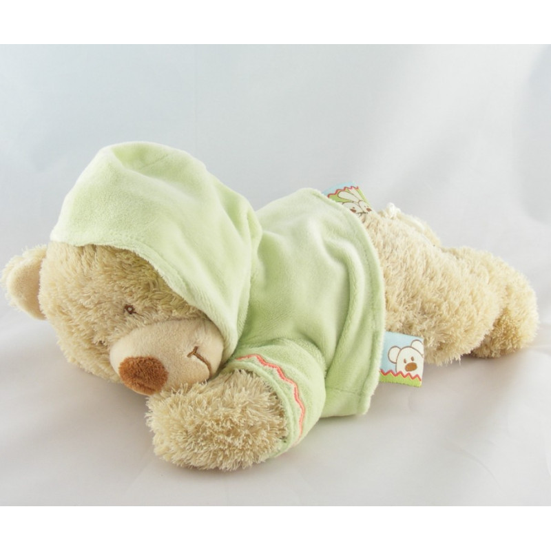 Doudou musical ours sweat capuche vert NICOTOY