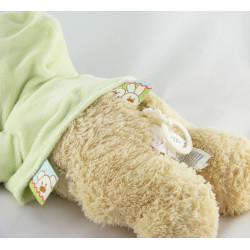 Doudou musical ours pull capuche vert NICOTOY