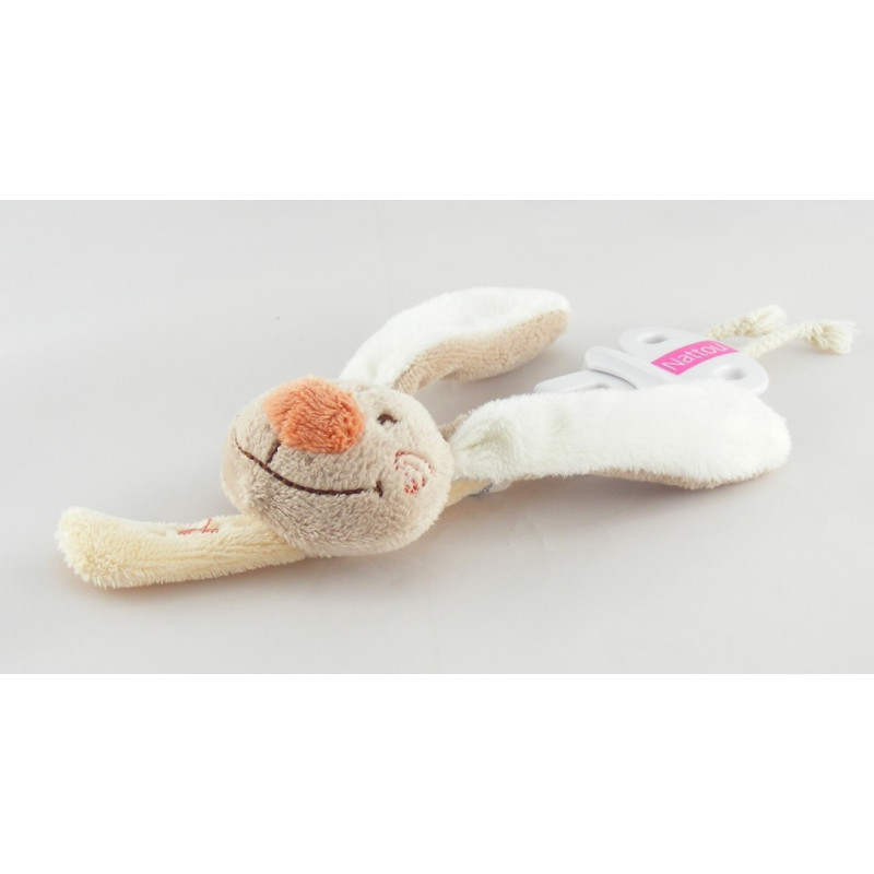 Doudou hochet anneau lapin Pol et Jade NATTOU
