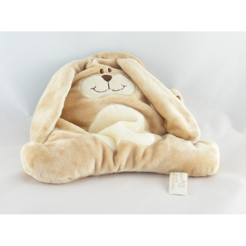 Doudou semi plat lapin beige TIAMO COLLECTION