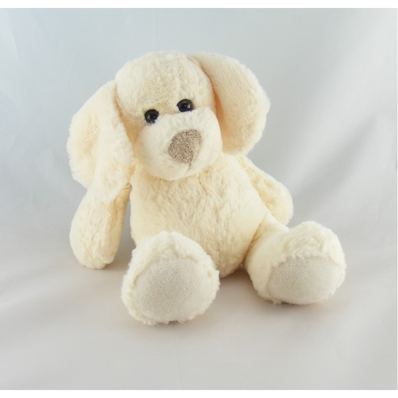 Doudou chien laine orange PLANET PLUCH