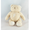 Doudou ours beige blanc SUCRE D'ORGE