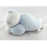 Doudou Ours bleu collier blanc Sucre d'orge 
