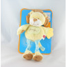 Doudou lion jaune bleu Jungle TEX