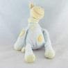 Doudou girafe bleu foulard vert TEX