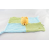 Doudou Plat éponge Winnie vert bleu pomme DISNEY BABY NEUF