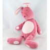 Doudou lapin rose bordeaux OBAIBI