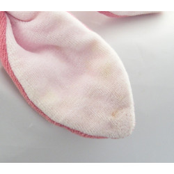 Doudou lapin rose bordeaux OBAIBI 40 cm