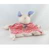 Doudou plat lapin beige rouge jaune SIGIKID