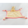 Doudou plat noeuds lapin beige rose Kaloo