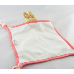 Doudou plat noeuds lapin beige rose Kaloo