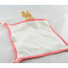 Doudou plat noeuds lapin beige rose Kaloo