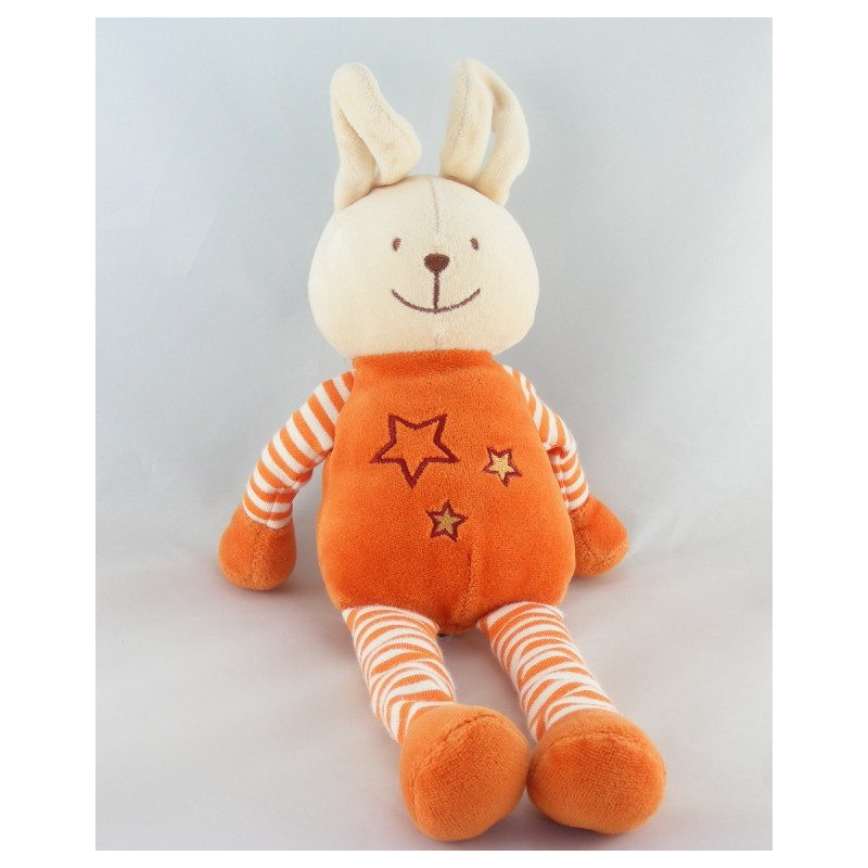 Doudou lapin orange étoile KIABI BEBE
