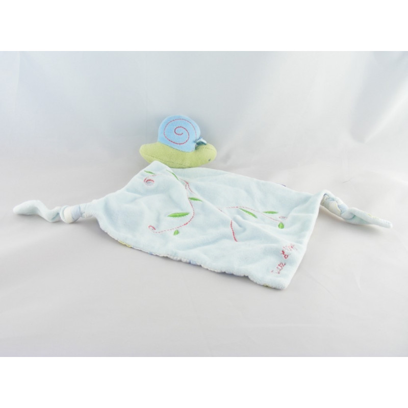Doudou plat hibou rose blanc SUCRE D'ORGE