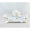 Doudou plat ours bleu jaune cocard bleu SUCRE D'ORGE