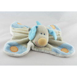 Doudou plat chien Bo beige bleu NATTOU 