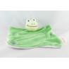 Doudou plat grenouille verte bleu trèfle BENGY