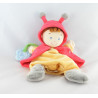 Doudou semi plat garçon coccinelle NICOTOY 
