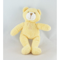 Doudou plat ours blanc beige GRAIN DE BLE