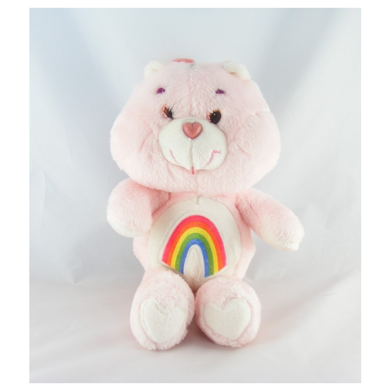 Peluche Bisounours rose Grosfarceur Arc en ciel CARE BEARS