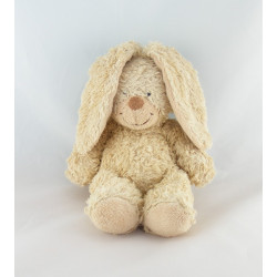 Doudou lapin beige écru avec écharpe NICOTOY