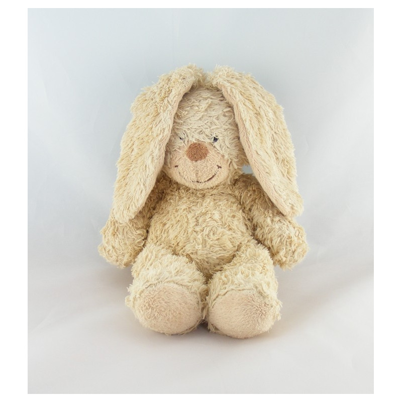 Doudou lapin beige écru avec écharpe NICOTOY