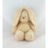 Doudou lapin beige écru avec écharpe NICOTOY