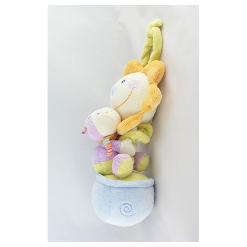 Doudou musical boule ours jaune balle BABYSUN