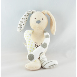 Doudou lapin beige blanc pois VERTBAUDET