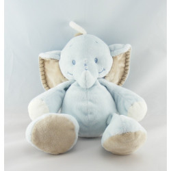 Doudou musical éléphant bleu jaune orange vert NATTOU