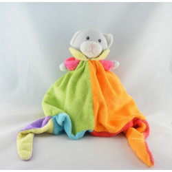 Doudou plat réversible cochon vache NOUNOURS