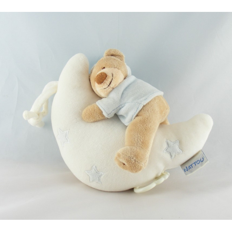 Doudou musical ours sur lune NATTOU