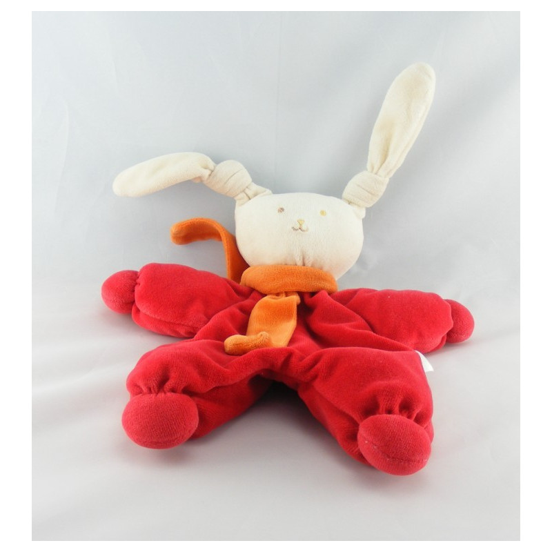 Doudou lapin Patachou orange rouge Corolle 