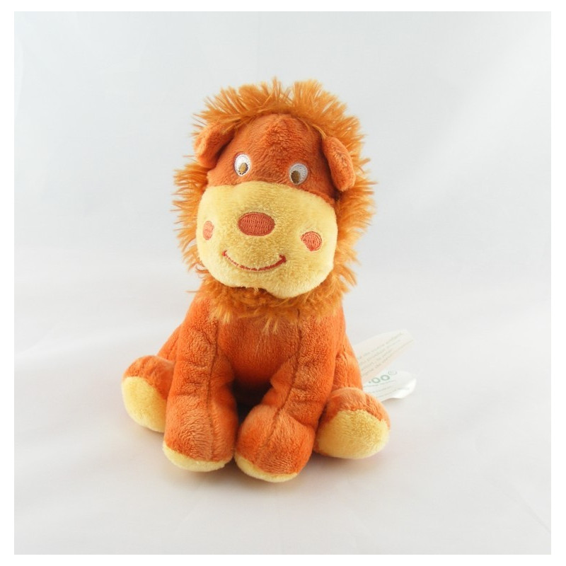 Doudou boule lion beige bleu jaune vert KIMBALOO