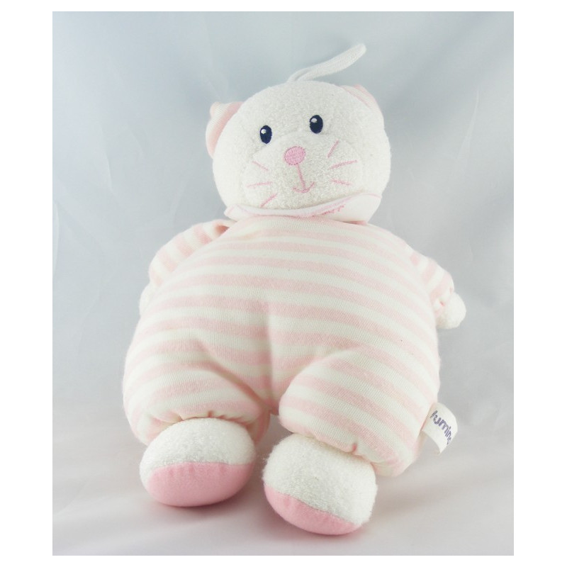 Doudou ours pyjama rose rayures luminou JEMINI