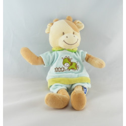 Doudou Vache bleu vert MOTS D'ENFANTS