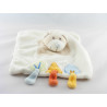 Doudou plat marionnette ours beige arbres brodés KIABI